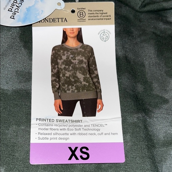 Mondetta Green Crewneck Sweater Camouflage Knit - Picture 8 of 11